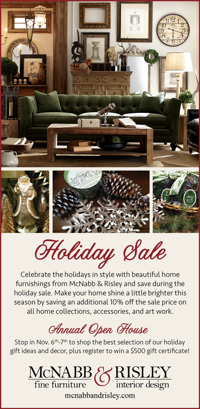Visit us during the Holiday Sale! - McNabb & Risley